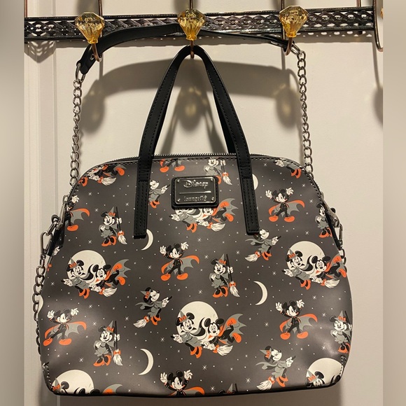 Loungefly Handbags - Loungefly Disney Mickey and Minnie All Over Halloween Crossbody Handbag - EUC